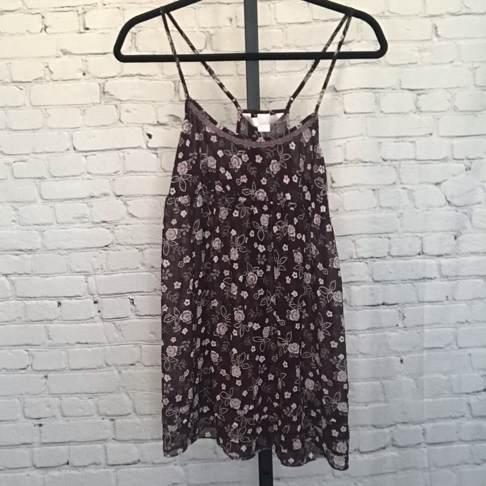 Victoria's Secret Purple Floral Night Gown